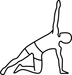 Man Supporting Himself On One Arm And Stretching Right Arm Sticker Svg Vector, Free Vectors File